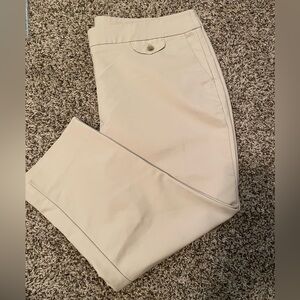 ANNE KLEIN Ladies Cream Capri Pants size:16 Like New Condition 2 front pockets